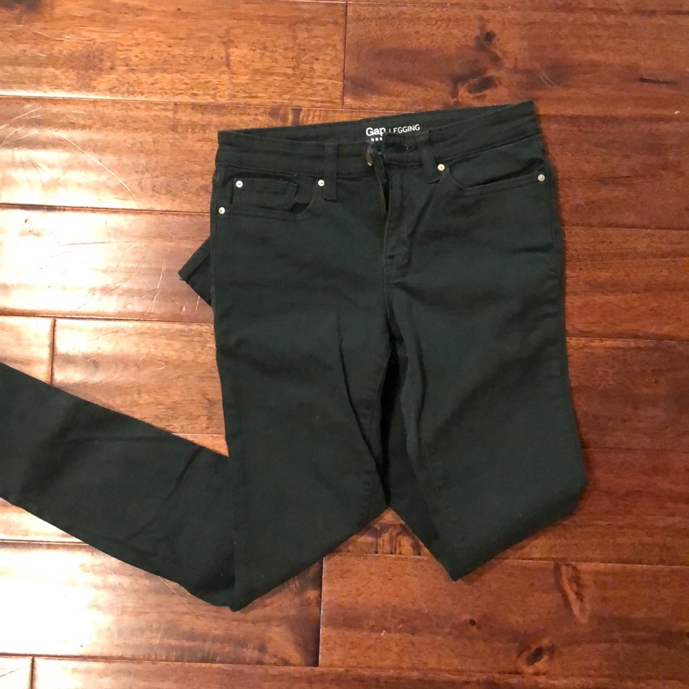 Hunter Green Gap Leggings with Zipper